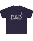 Dad Squared Unisex Heavy Cotton Tee - Perfect Gift for Father's Day, Birthdays, Dads, Black T-Shirt, Comfortable Casual Wear