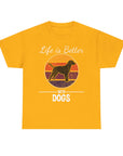 Retro Dog Lover Tee, Unisex Cotton T-Shirt, Gift for Dog Owners, Vintage Style Pet Apparel, Outdoor Adventure Shirt