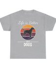 Retro Dog Lover Tee, Unisex Cotton T-Shirt, Gift for Dog Owners, Vintage Style Pet Apparel, Outdoor Adventure Shirt