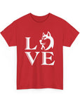 Stylish Dog Lover Tee | Unisex Cotton Shirt with 'LOVE' Design, Pet Gift, Birthday Gift, Casual Wear, Dog Mom, Animal Lover