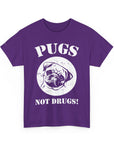 Pugs Not Drugs Unisex Heavy Cotton Tee | Funny Dog Lovers T-Shirt, Gift for Pet Owners, Casual Wear, Dog-Themed Apparel, Pug Enthusiast Top