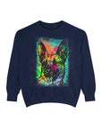 Vibrant Dog Art Sweatshirt, Animal Lover Gift, Cozy Casual Wear, Unisex Fashion, Colorful Pet Sweatshirt, Perfect for Dog Owners