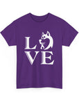 Stylish Dog Lover Tee | Unisex Cotton Shirt with 'LOVE' Design, Pet Gift, Birthday Gift, Casual Wear, Dog Mom, Animal Lover