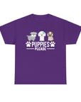 Puppies Please Unisex Heavy Cotton Tee, Cute Dog Lover T-Shirt, Pet Adoption Awareness Shirt, Gift for Dog Lovers, Fun Everyday Wear