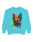Vibrant Dog Art Sweatshirt, Animal Lover Gift, Cozy Casual Wear, Unisex Fashion, Colorful Pet Sweatshirt, Perfect for Dog Owners