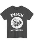 Pugs Not Drugs Unisex Heavy Cotton Tee | Funny Dog Lovers T-Shirt, Gift for Pet Owners, Casual Wear, Dog-Themed Apparel, Pug Enthusiast Top