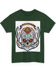 Skull Art Unisex Heavy Cotton Tee | Graphic Tee, Gift for Him/Her, Casual Wear, Festival Shirt, Halloween Costume