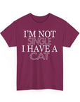 Funny Cat Lover Tee - I'm Not Single, I Have a Cat, Pet Owner Gift, Cat Mom Shirt, Unisex Cotton Tee, Gift for Cat Lovers