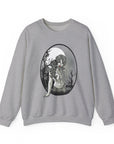 Gothic Art Sweatshirt, Cozy Unisex Crewneck, Dark Aesthetic Clothing, Unique Gifts for Her, Halloween Fashion, Casual Layering