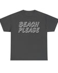 Beach Please Unisex Heavy Cotton Tee | Summer Vibes, Casual Wear, Vacation Essentials, Gift for Beach Lovers, Trendy Summer Shirt