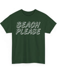 Beach Please Unisex Heavy Cotton Tee | Summer Vibes, Casual Wear, Vacation Essentials, Gift for Beach Lovers, Trendy Summer Shirt