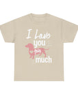 I Love You This Much Unisex Heavy Cotton Tee - Dachshund Lover Gift, Cute Dog Apparel, Everyday Wear, Pet Lover Tee, Funny Dog Shirt