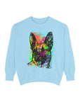 Vibrant Dog Art Sweatshirt, Animal Lover Gift, Cozy Casual Wear, Unisex Fashion, Colorful Pet Sweatshirt, Perfect for Dog Owners