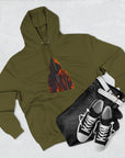 Cozy Three-Panel Fleece Hoodie for All Seasons, Unisex Graphic Sweatshirt, Casual Layering, Gifting for Friends & Family