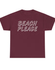 Beach Please Unisex Heavy Cotton Tee | Summer Vibes, Casual Wear, Vacation Essentials, Gift for Beach Lovers, Trendy Summer Shirt