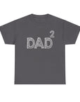 Dad Squared Unisex Heavy Cotton Tee - Perfect Gift for Father's Day, Birthdays, Dads, Black T-Shirt, Comfortable Casual Wear