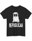 Funny Pug Republican Tee, Unisex Cotton Shirt, Gift for Dog Lovers, Animal Humor Apparel, Perfect for Parties, Casual Wear