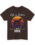 Retro Dog Lover Tee, Unisex Cotton T-Shirt, Gift for Dog Owners, Vintage Style Pet Apparel, Outdoor Adventure Shirt