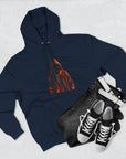 Cozy Three-Panel Fleece Hoodie for All Seasons, Unisex Graphic Sweatshirt, Casual Layering, Gifting for Friends & Family