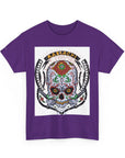 Skull Art Unisex Heavy Cotton Tee | Graphic Tee, Gift for Him/Her, Casual Wear, Festival Shirt, Halloween Costume