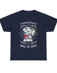 Unisex Heavy Cotton Tee with Positive Dog Graphic, Chill Vibes, Gift for Dog Lovers, Everyday Wear, Motivational Shirt, Casual Tee