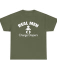 Unisex Humor Tee - 'Real Men Change Diapers'