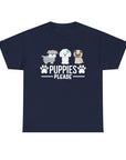 Puppies Please Unisex Heavy Cotton Tee, Cute Dog Lover T-Shirt, Pet Adoption Awareness Shirt, Gift for Dog Lovers, Fun Everyday Wear
