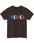 'Merica Unisex Heavy Cotton Tee - Patriotic Shirt for Independence Day, BBQs, Casual Wear, Gifts