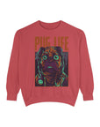 Pug Life Unisex Garment-Dyed Sweatshirt, Cute Dog Apparel, Animal Lover Gift, Cozy Sweatshirt, Pet Owner Fashion