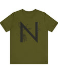 Nature-Inspired Initial Tee, Unisex T-Shirt for Nature Lovers, Personalized Gift, Graphic Tee for Casual Wear, Eco-Friendly Apparel