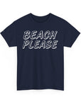 Beach Please Unisex Heavy Cotton Tee | Summer Vibes, Casual Wear, Vacation Essentials, Gift for Beach Lovers, Trendy Summer Shirt
