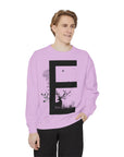 Nature-Inspired Unisex Sweatshirt with Bold Letter Design, Cozy Gift, Eco-Friendly Apparel, Perfect for Casual Wear, Letter E Sweatshirt