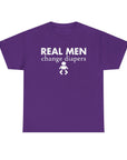 Real Men Change Diapers Unisex Heavy Cotton Tee, Funny Dad Shirt, Baby Shower Gift, Parenting Humor Tee, Father's Day Apparel