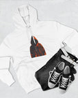 Cozy Three-Panel Fleece Hoodie for All Seasons, Unisex Graphic Sweatshirt, Casual Layering, Gifting for Friends & Family