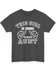 Aunt Announcement Unisex Heavy Cotton Tee, Pregnancy Reveal Shirt, Gift for New Aunts, Baby Shower Gift, Family Gathering Tee
