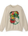 Vibrant Unisex Crewneck Sweatshirt with Unique Artwork, Cozy Gift for Art Lovers, Statement Apparel, Ideal for Casual Wear, Unisex Sweater