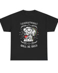 Unisex Heavy Cotton Tee with Positive Dog Graphic, Chill Vibes, Gift for Dog Lovers, Everyday Wear, Motivational Shirt, Casual Tee