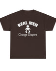 Unisex Humor Tee - 'Real Men Change Diapers'