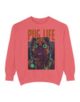 Pug Life Unisex Garment-Dyed Sweatshirt, Cute Dog Apparel, Animal Lover Gift, Cozy Sweatshirt, Pet Owner Fashion