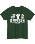 Puppies Please Unisex Heavy Cotton Tee, Cute Dog Lover T-Shirt, Pet Adoption Awareness Shirt, Gift for Dog Lovers, Fun Everyday Wear