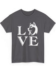 Stylish Dog Lover Tee | Unisex Cotton Shirt with 'LOVE' Design, Pet Gift, Birthday Gift, Casual Wear, Dog Mom, Animal Lover
