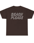 Beach Please Unisex Heavy Cotton Tee | Summer Vibes, Casual Wear, Vacation Essentials, Gift for Beach Lovers, Trendy Summer Shirt