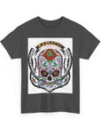 Skull Art Unisex Heavy Cotton Tee | Graphic Tee, Gift for Him/Her, Casual Wear, Festival Shirt, Halloween Costume