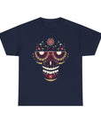 Sugar Skull Graphic Tee, Unisex T-Shirt for Day of the Dead, Halloween, Festive Casual Wear, Unique Gift Idea