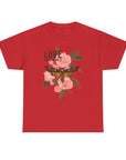 Unisex Heavy Cotton Tee, Floral Love Shirt, Casual Graphic Tee, Gift for Her, Summer Top, Trendy Apparel