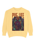 Pug Life Unisex Garment-Dyed Sweatshirt, Cute Dog Apparel, Animal Lover Gift, Cozy Sweatshirt, Pet Owner Fashion