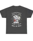 Unisex Heavy Cotton Tee with Positive Dog Graphic, Chill Vibes, Gift for Dog Lovers, Everyday Wear, Motivational Shirt, Casual Tee