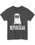Funny Pug Republican Tee, Unisex Cotton Shirt, Gift for Dog Lovers, Animal Humor Apparel, Perfect for Parties, Casual Wear