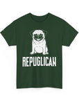 Funny Pug Republican Tee, Unisex Cotton Shirt, Gift for Dog Lovers, Animal Humor Apparel, Perfect for Parties, Casual Wear