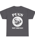 Pugs Not Drugs Unisex Heavy Cotton Tee | Funny Dog Lovers T-Shirt, Gift for Pet Owners, Casual Wear, Dog-Themed Apparel, Pug Enthusiast Top